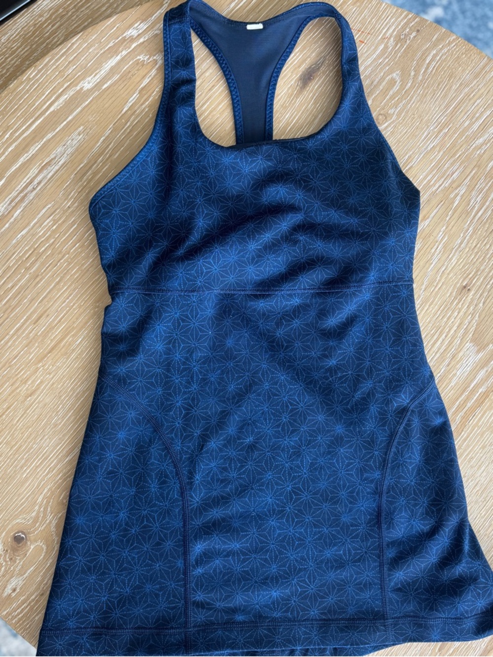 lululemon athletica Navy Geometric Racerback Tank